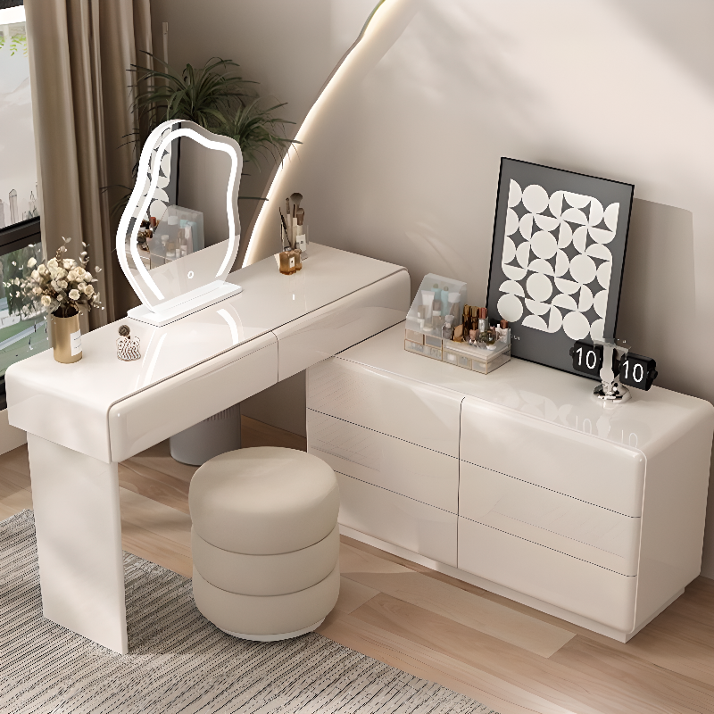 Multi-Purpose Vanity Set with Scalable Lighting, Push-Pull, 2-in-1 Feature