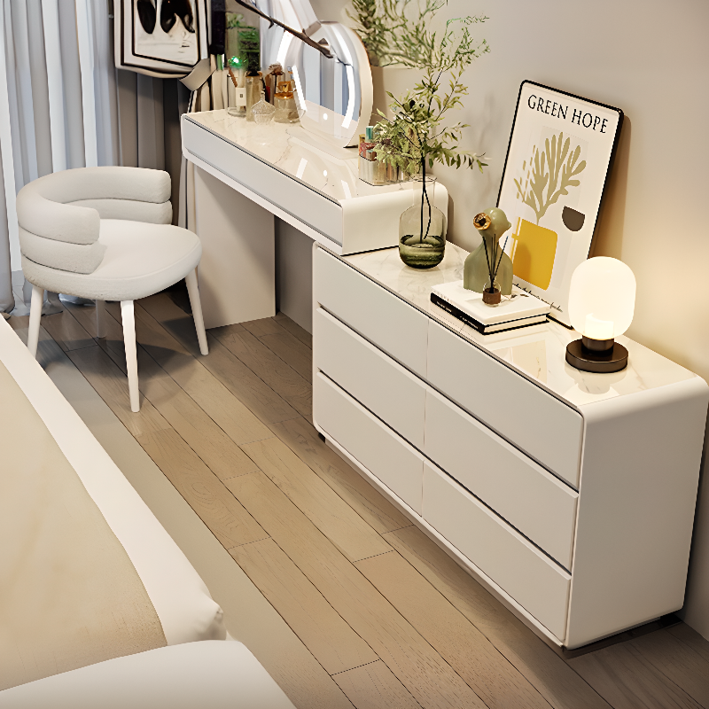 Pop Up, 2-in-1 Multi-Purpose Vanity Set with Scalable Lighting, Push-Pull, and Adjustable Touch