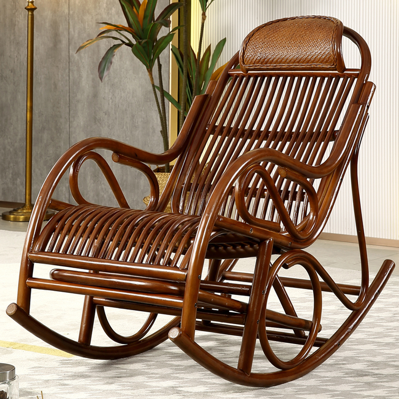 Auburn Simple Willow Porch Rocker with Track Arm