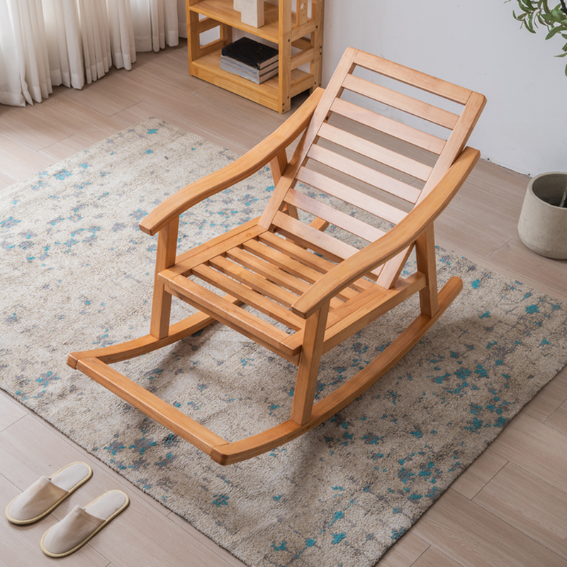 Simple Scratch-tolerant Upholstered Rocking Seat: Padded with Track Arm