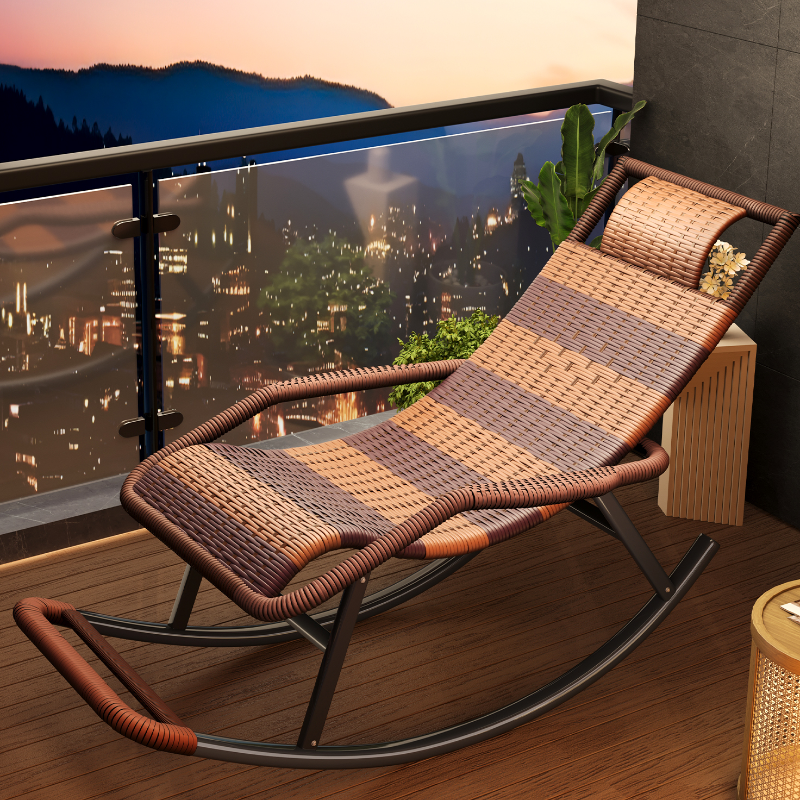 Simple Synthetic Porch Rocker, Water Proof and Padded