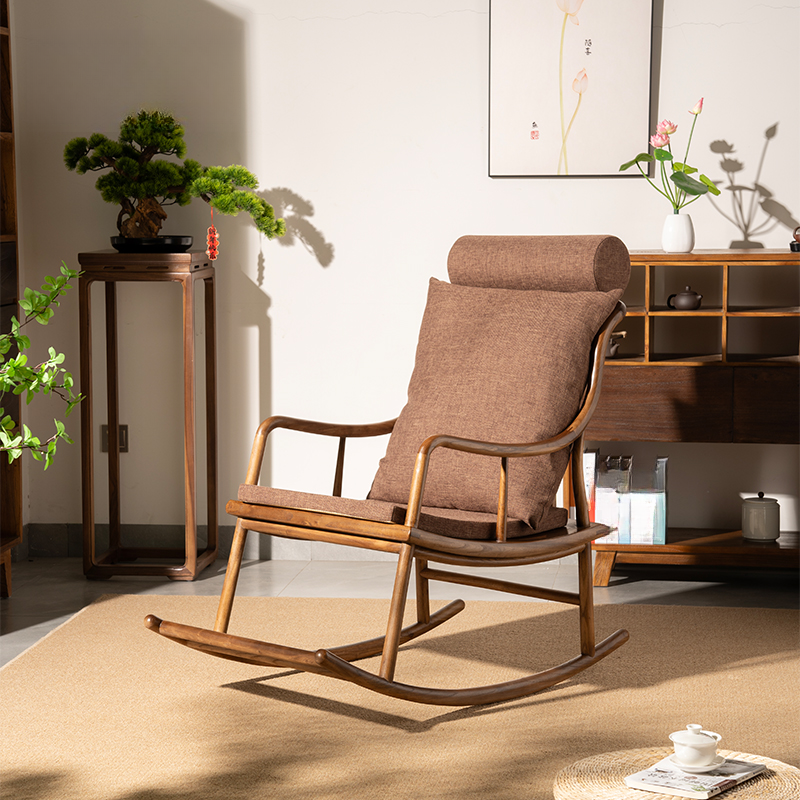 Auburn Craftsman Lumber Rocking Seat with Round Arm