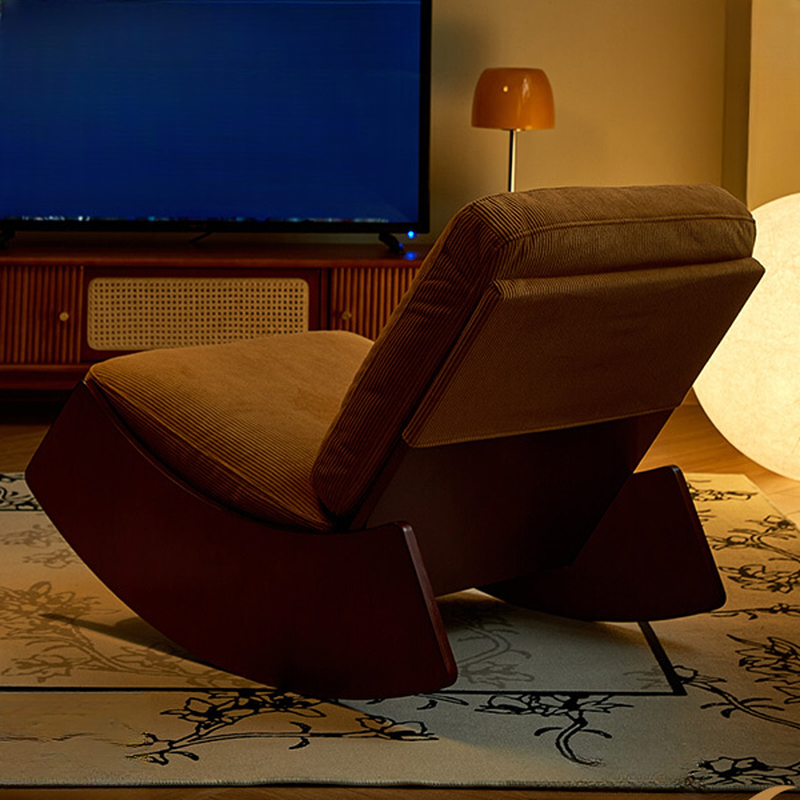 Auburn Simple Upholstered Rocking Chair with Padded Finish