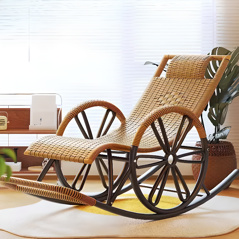 Simple Synthetic Rocking Chair with Scratch-tolerant Track Arm