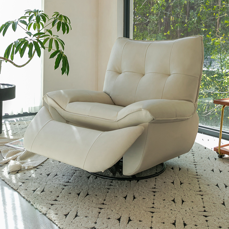 Simple Upholstered Rocking Seat with Swivel Padded and Stain Resistant