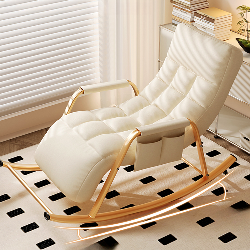 Simple Upholstered Rocking Seat with Water Proof Padded Track Arm