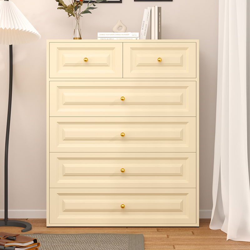 Contemporary 5 Tiers/4 Tiers/3 Tiers/2 Tiers Cream Steel Bachelor Chest