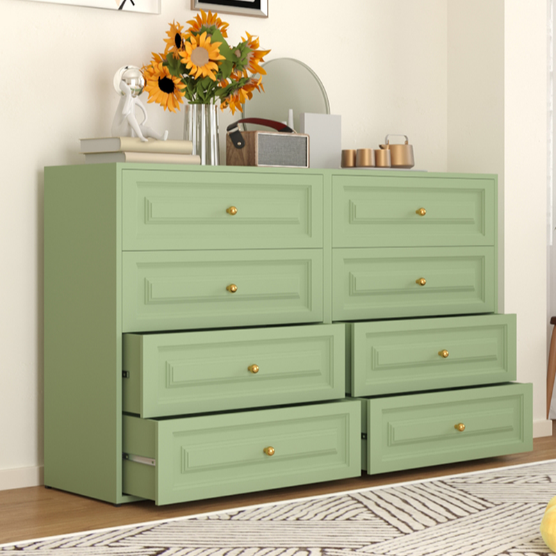 Olive Green Steel 5 Tiers/4 Tiers/3 Tiers Bachelor Chest in a Modern Style