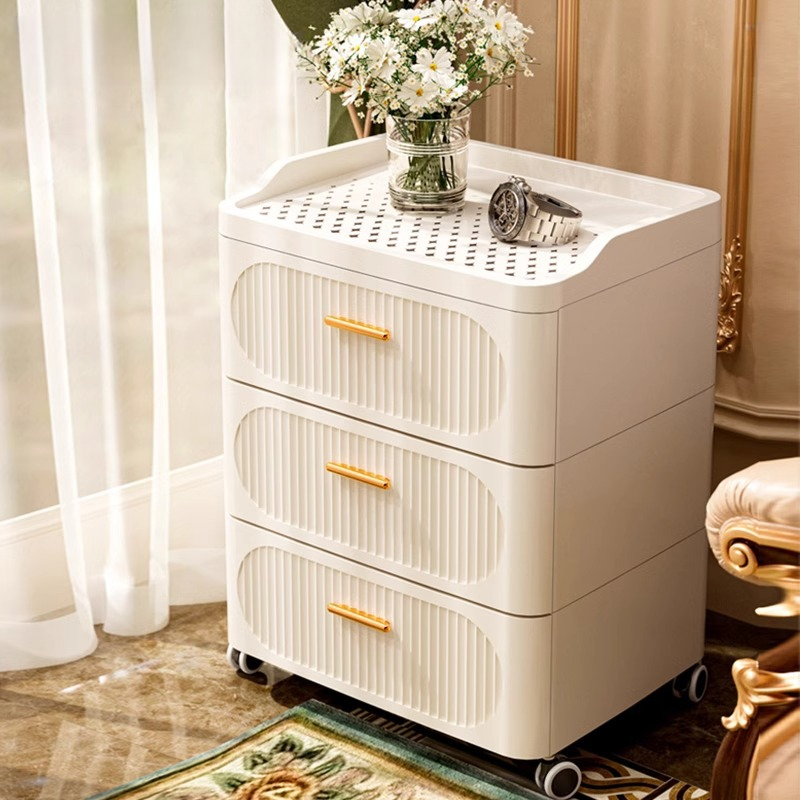 Simplistic 5 Tiers/4 Tiers/3 Tiers/2 Tiers Plastic & Acrylic Bachelor Chest with Roller Wheels