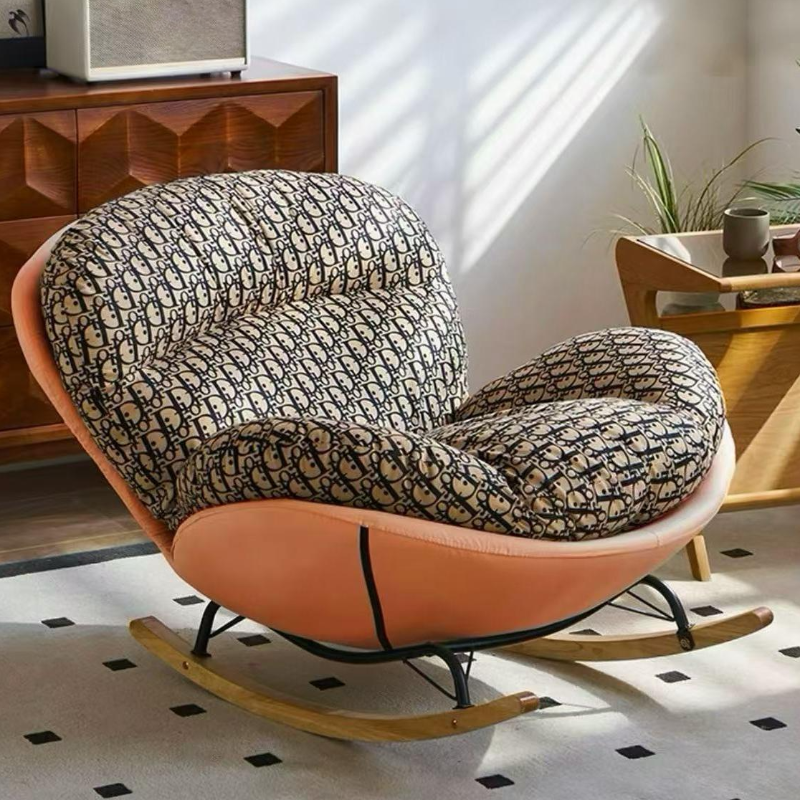 Simple Upholstered Padded Rocking Seat