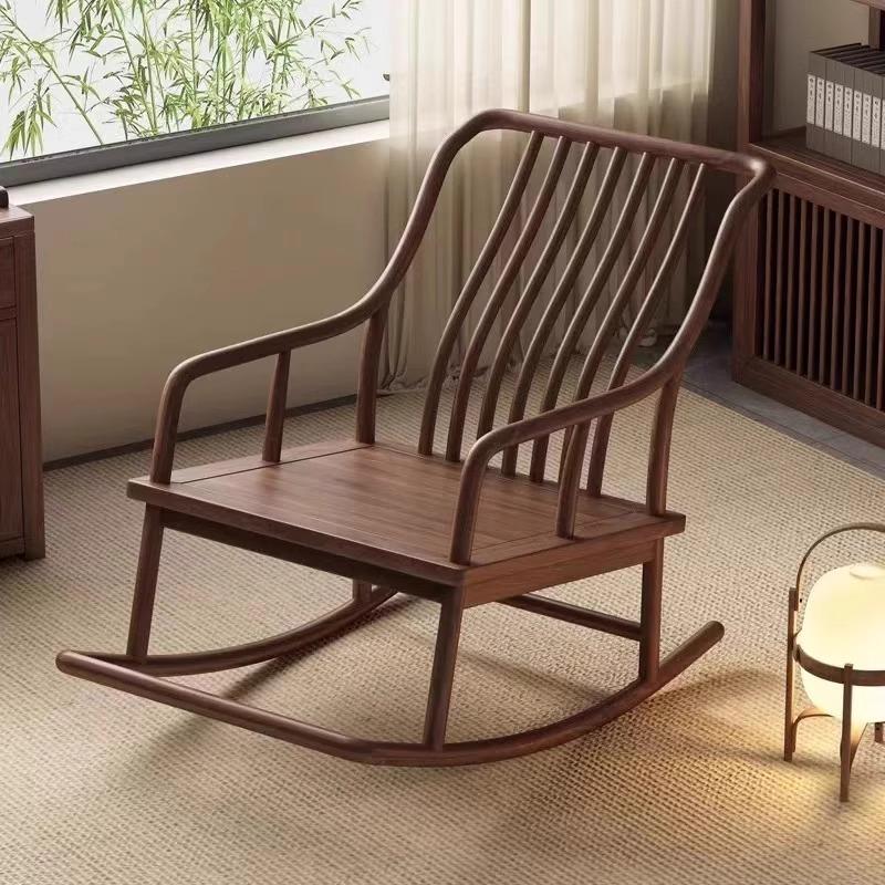 Simple Lumber Porch Rocker with Track Arm