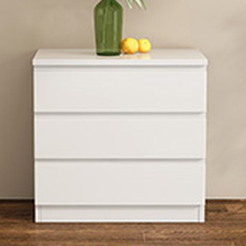 White Simple Timber Bachelor Chest/Semainier with 5/3/4 Drawers, Vertical Orientation