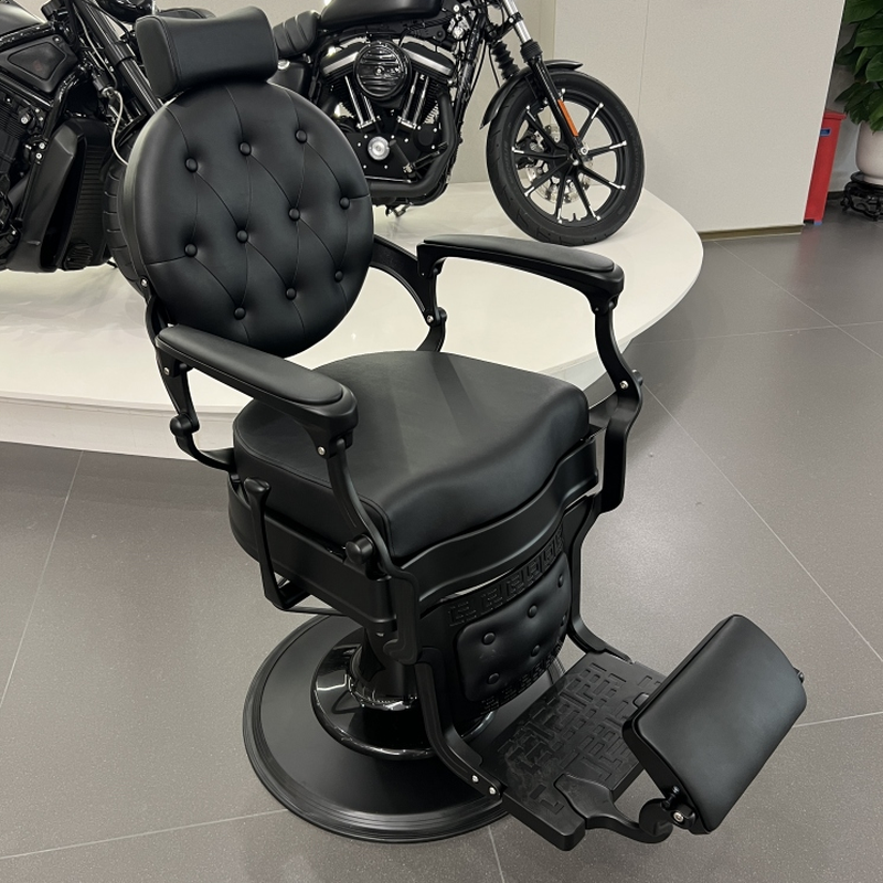 Multi-levelled Circular Barber Chair with Airy Back and Stain Resistant