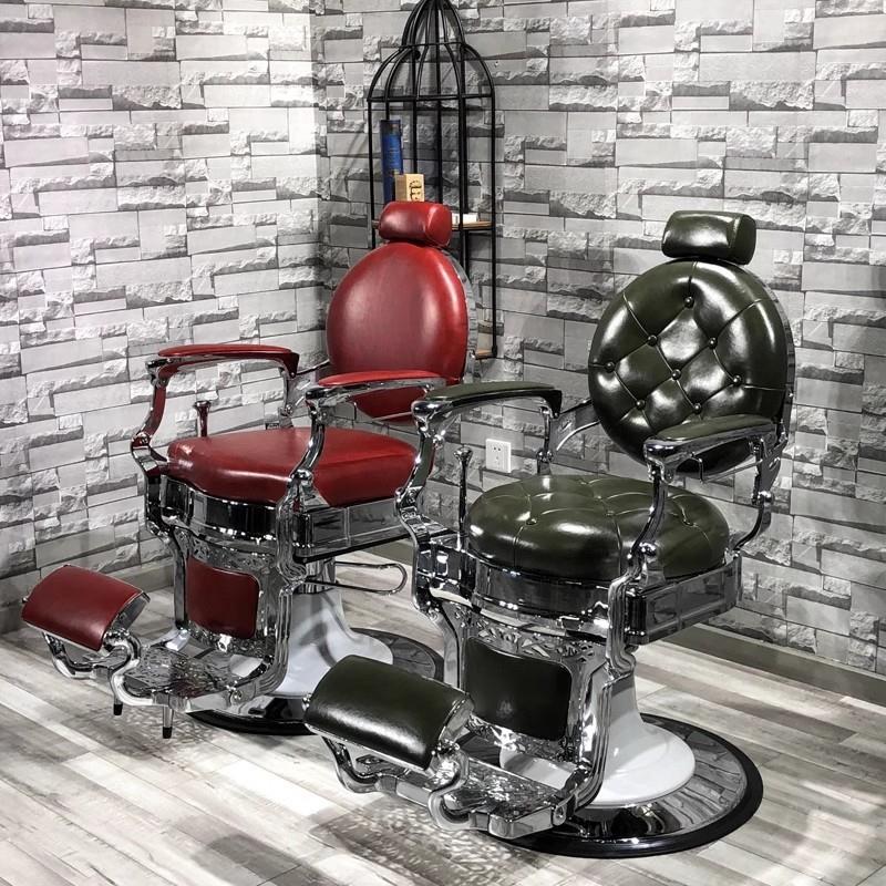 Round Ventilated Back Adaptable Backrest Stain Resistant Barber Chair