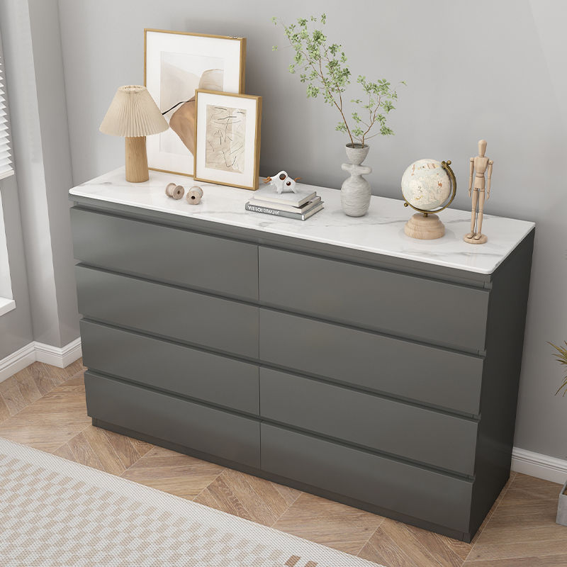Vertical/Horizontal Gray Double Dresser/Bachelor Chest/Semainier with 5  Drawers/3 Drawers/8 Drawers in a Modern Style, Size 120 x 40 x 100 cm,  Material Sintered Stone & Manufactured Wood- OZ-Home-Hub