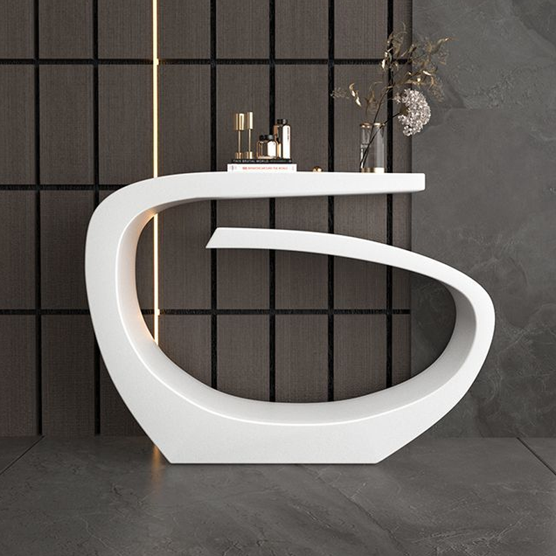 Simplistic Metal Free Form Console Table Desk