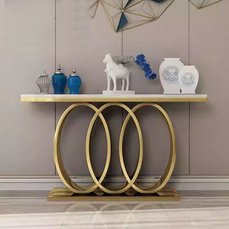 Casual/Lavish White Marble Slab Console Stand on Pedestal, Scratch-defiant, Rectangular, Stain Resistant