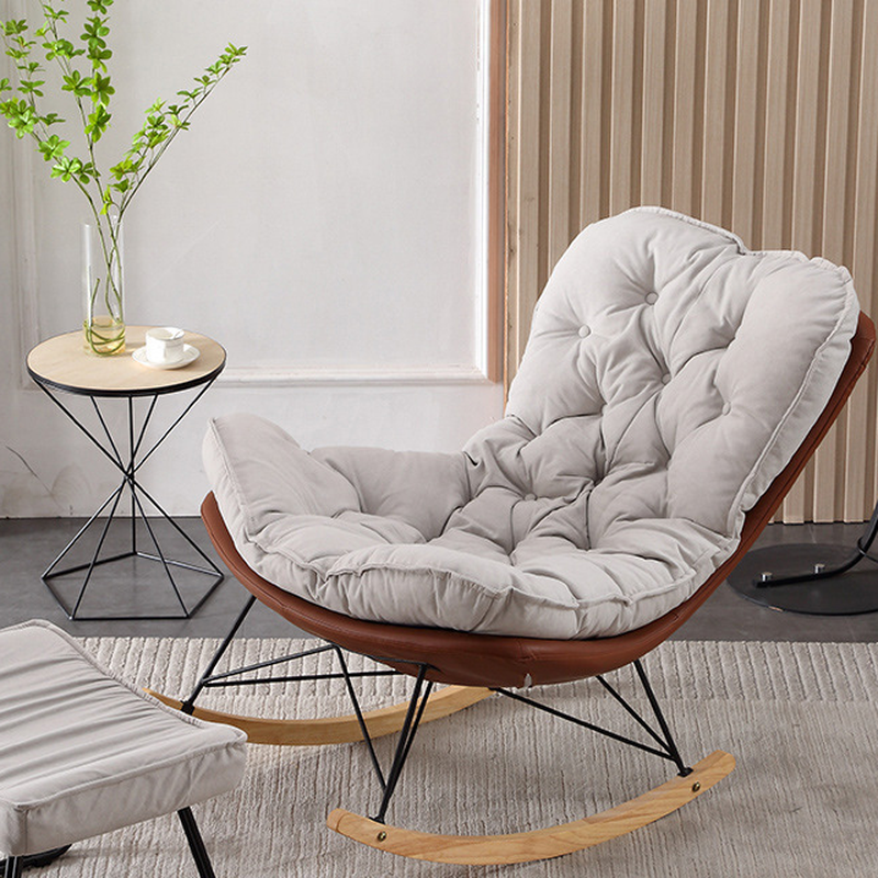 Modish Upholstered Rocking Accent Chair