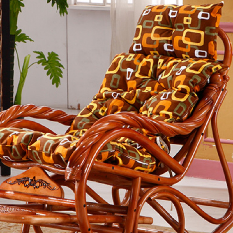 Cocoa Modish Upholstered Rocking Chair with Track Arm