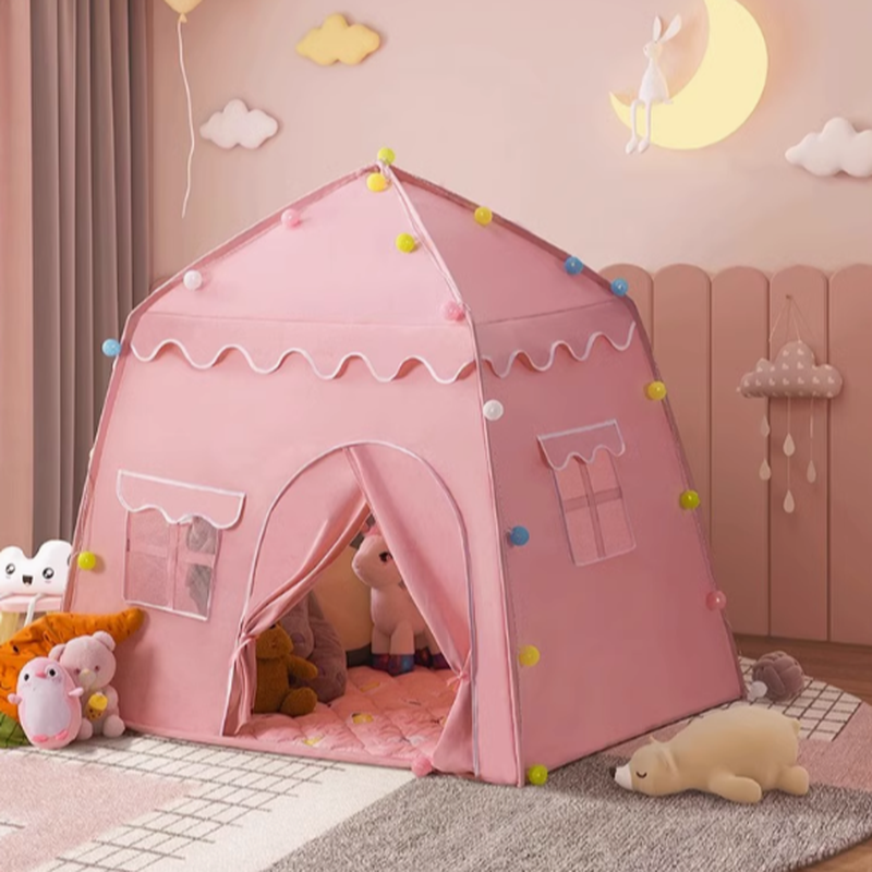 Medium（3'-5'） Indoor Textile Play Tents with Tent Pole, Windows and Floor