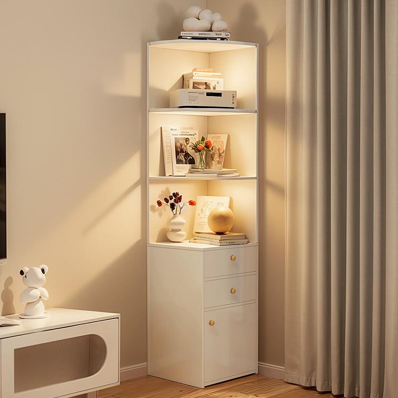 Modern Junction Refrigerator Storage Cabinet With Unenclosed Storage