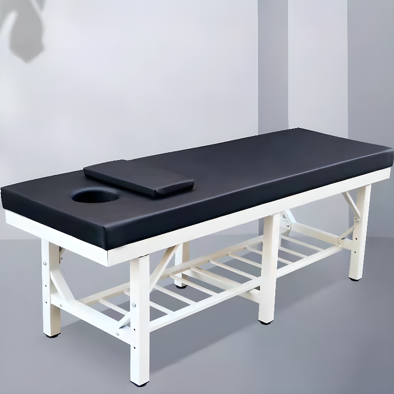 Fixed Height Metal Rectangle Facial Bed with Traditional Legs