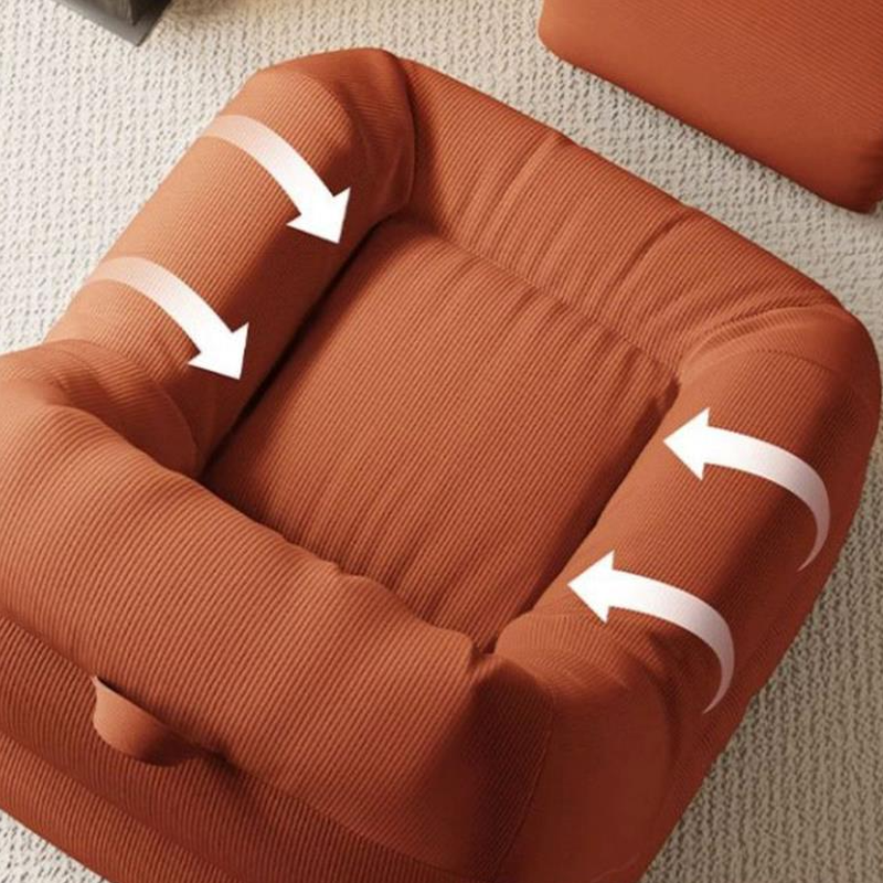 Solid Colour Corduroy Bean Bag Set in White, Olive Green, and Brown, Pre-Filled for One