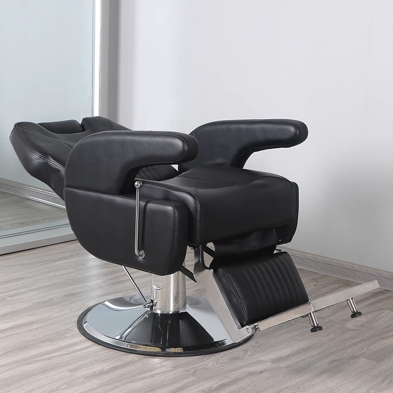 Tear Resistant Reclining Barber Chair with Armrest
