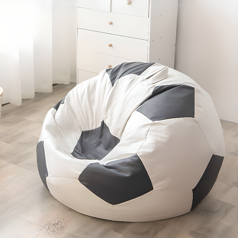 Multiple Colours Patchwork Faux Leather Bean Bag Chair with Removable Cover, Pre-Filled Bean Bag Chair, Fill Included