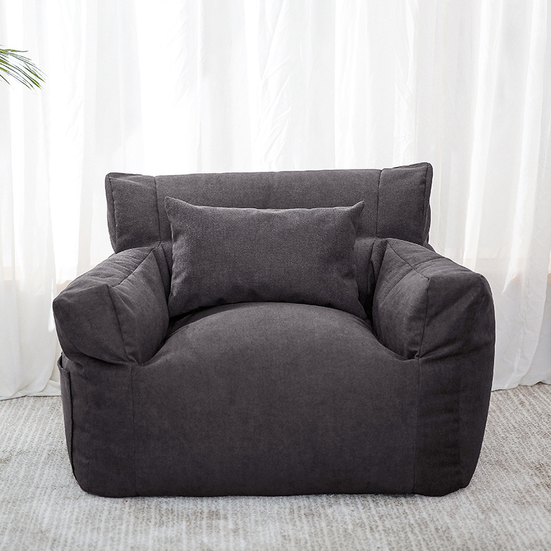 Solid Colour Bean Bag Set in Dark Gray, Rose, Cerulean for One with Removable and Pre-Filled Features