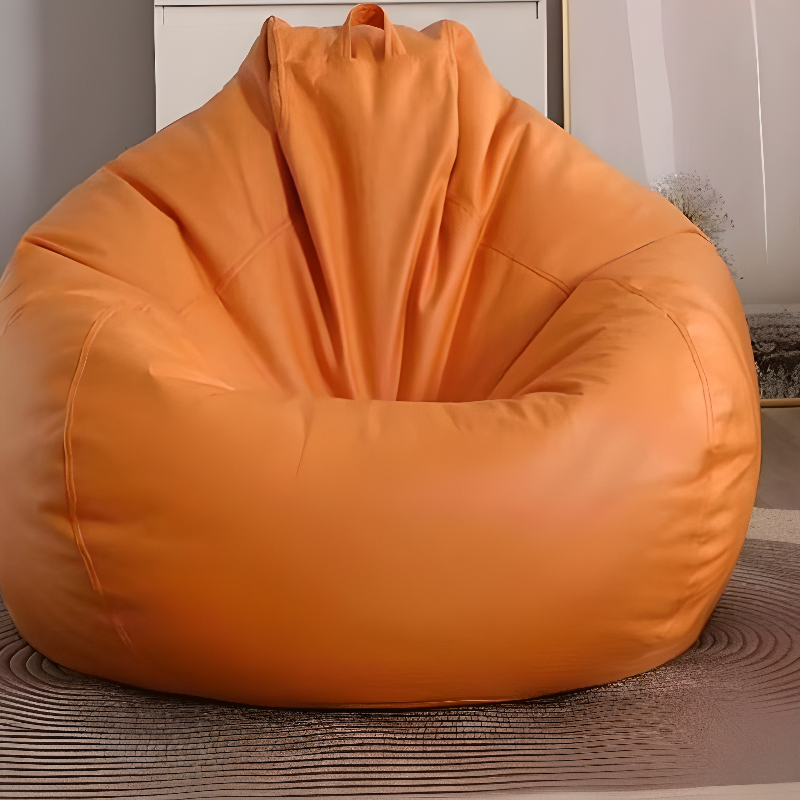 Solid Colour Beanie Chair in Black/Lime Green/Ivory, Seats 1, with Pre-Filled Removable Cover