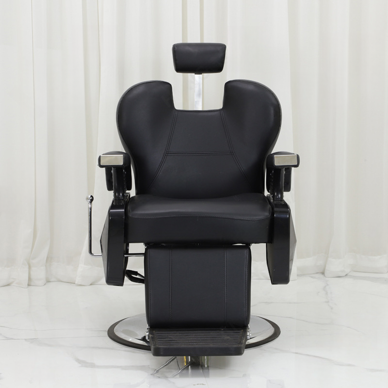 Variable Barber Chair Tear Resistant with Armrest & Manual - Handle & Solid Back & Alloy Base