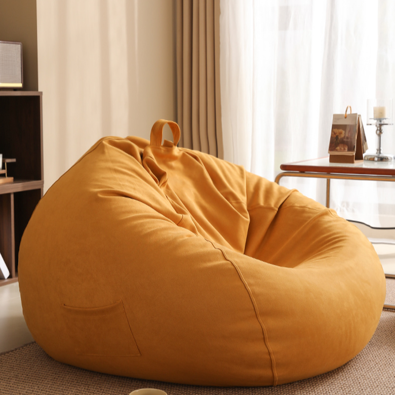 Pre-Filled Solid Colour Ultrasuede Gray/Peony/Lime Green Bean Bag Set with Zipper Closure and Container, Fill Included