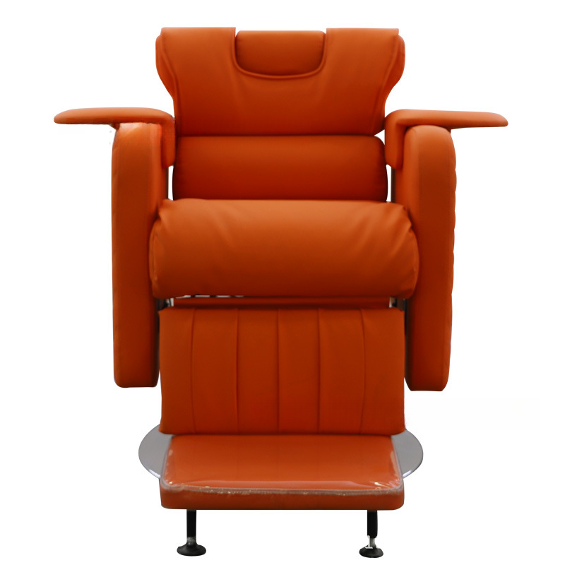 Solid Colour Adjustable Barber Chair Plug-In with Armrest & Closed Back & Alloy Base & Power Activation Button