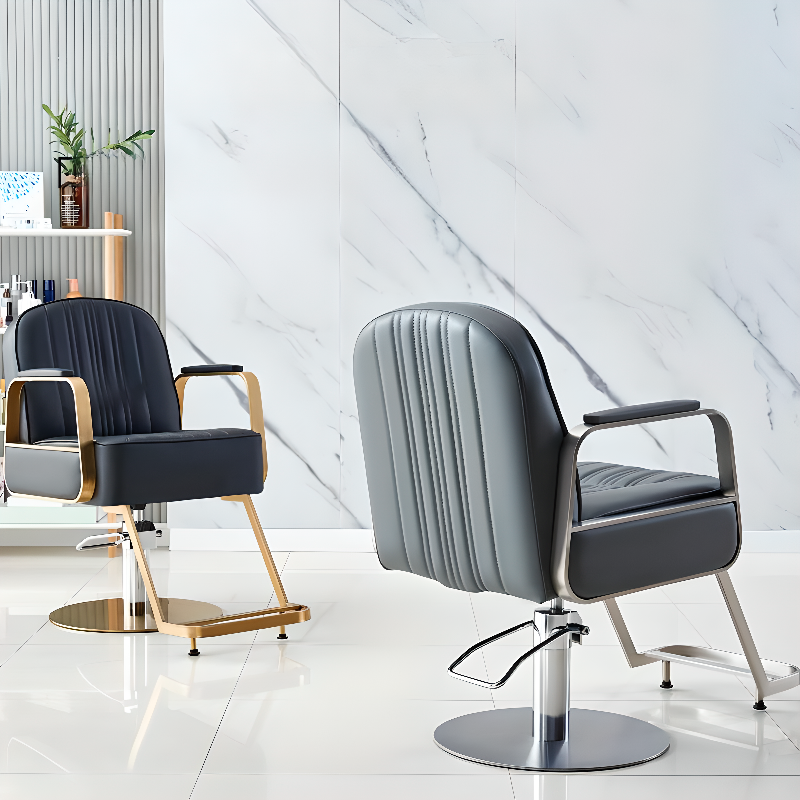 Tear Resistant Swivel Barber Chair with Arm Feature