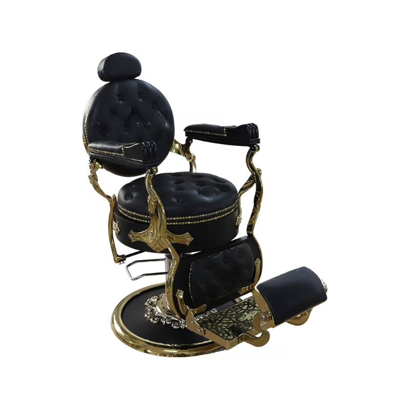 Rounded Curvilinear Mid-back Scratch-proof Swivel Barber Chair