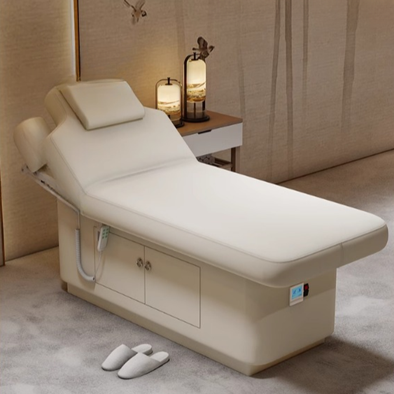 Facial Bed with Lumber Base, Flexible Height, and Rectangle Top