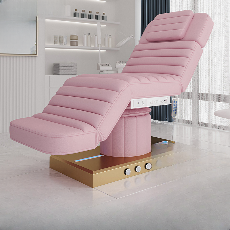 Facial Bed with Alloy Base, Flexible Height, Rectangle Top, and Cylinder Base