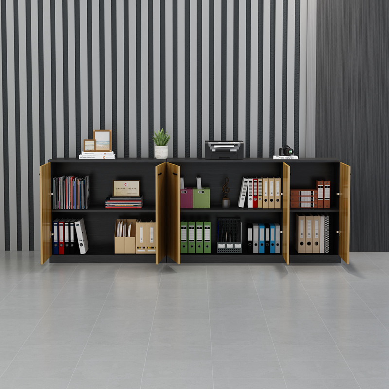 Modern Composite Wood Filing Cabinet Console, Bend-resistant with Shelf Unit and Locker, Available in 7 Doors/4 Doors/3 Doors, 3-Wide/2-Wide/4-Wide