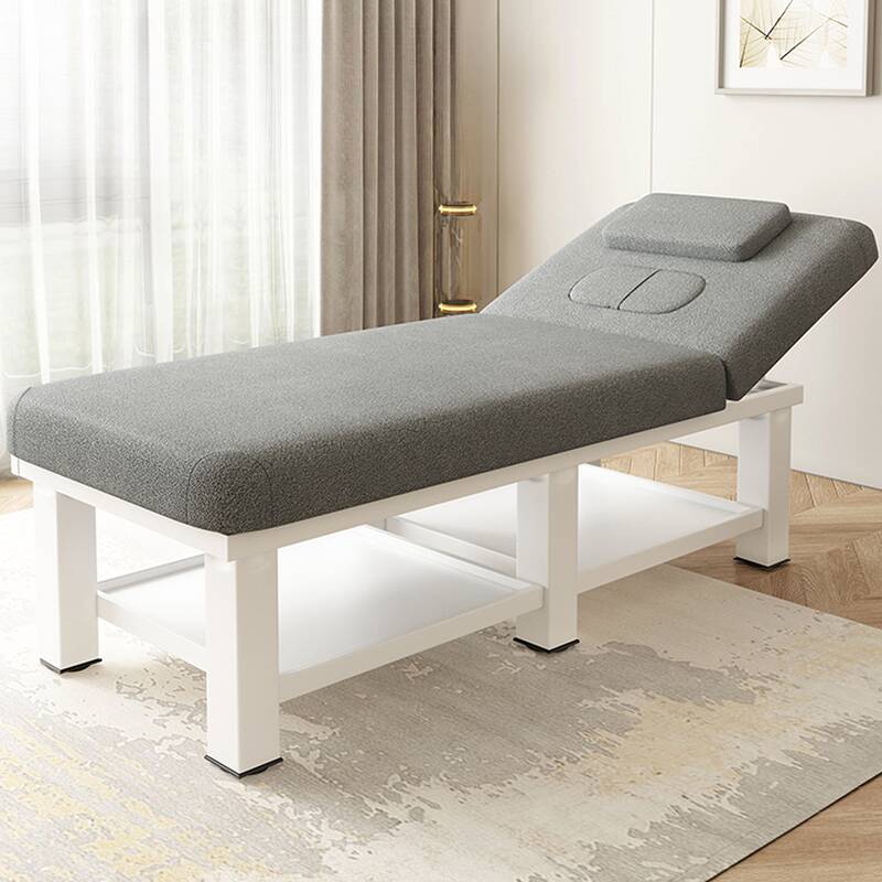 Steel Rectangular Fixed Height Massage Bed with Trestle Base