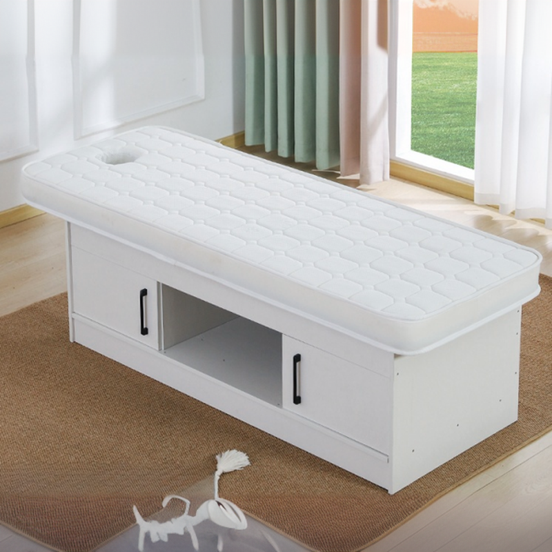 Massage Bed with Fixed Height, Lumber Base, and Rectangular Top