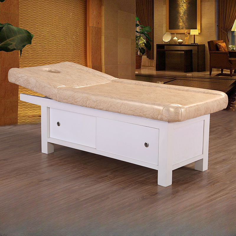 Facial Bed with Fixed Height Lumber Rectangle Top