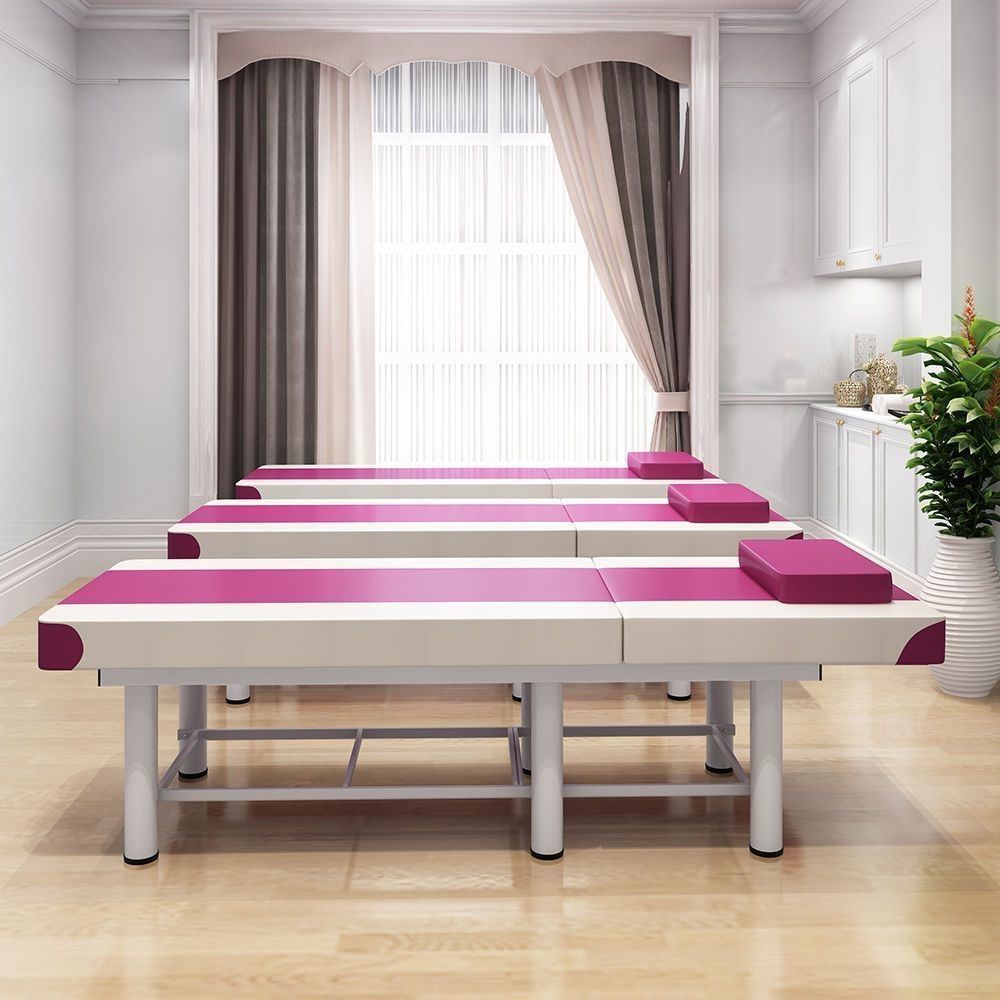 Facial Bed with Fixed Height Steel Rectangle Trestle Base and 1 Chair